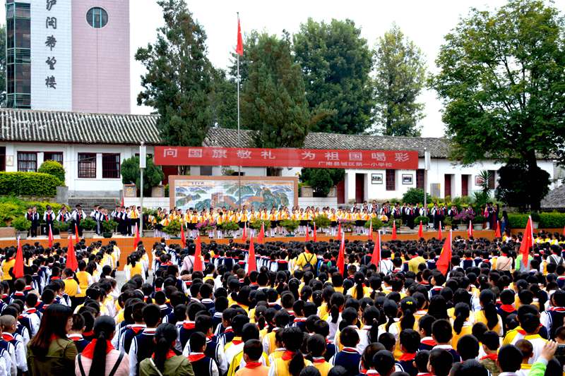 广南县积极开展"向国旗敬礼"活动