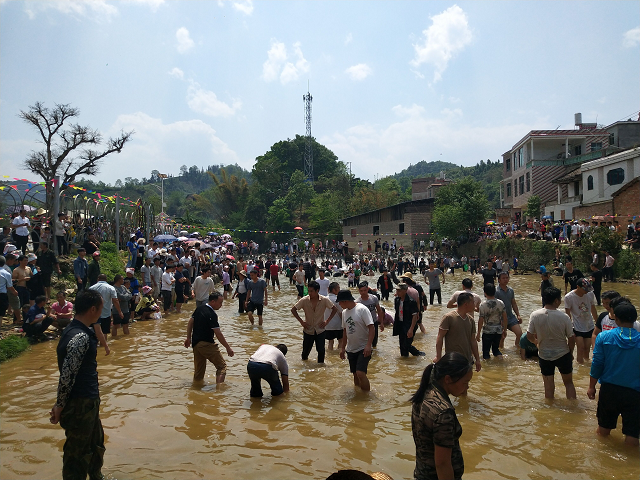 底圩乡举行2019年"三月三"普片摸鱼节活动 - 广南文明